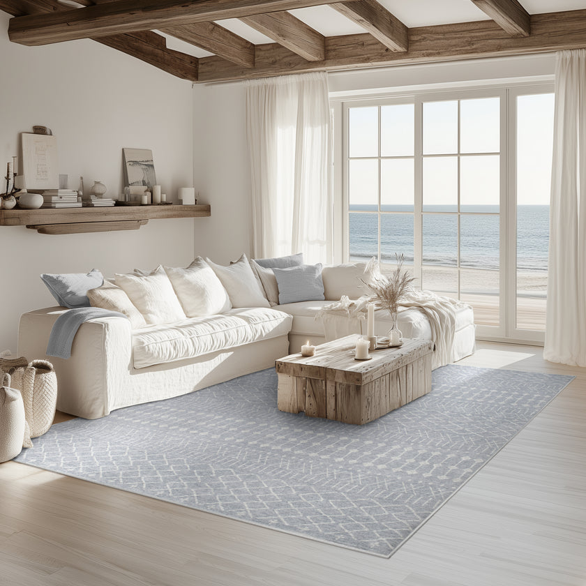 Achieving Minimalist Style with Grey and White Rugs