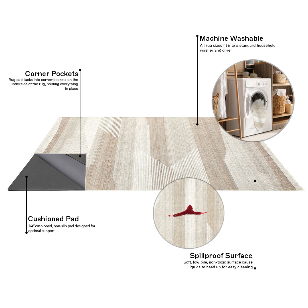 Oliver - Natural - Washable Rug– Tumble
