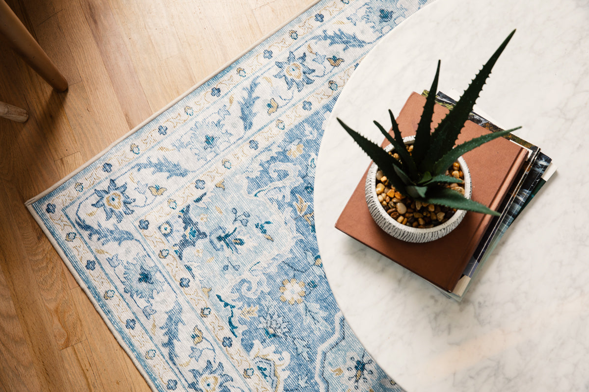 Harlow Sage/Natural Washable Rug Tumble