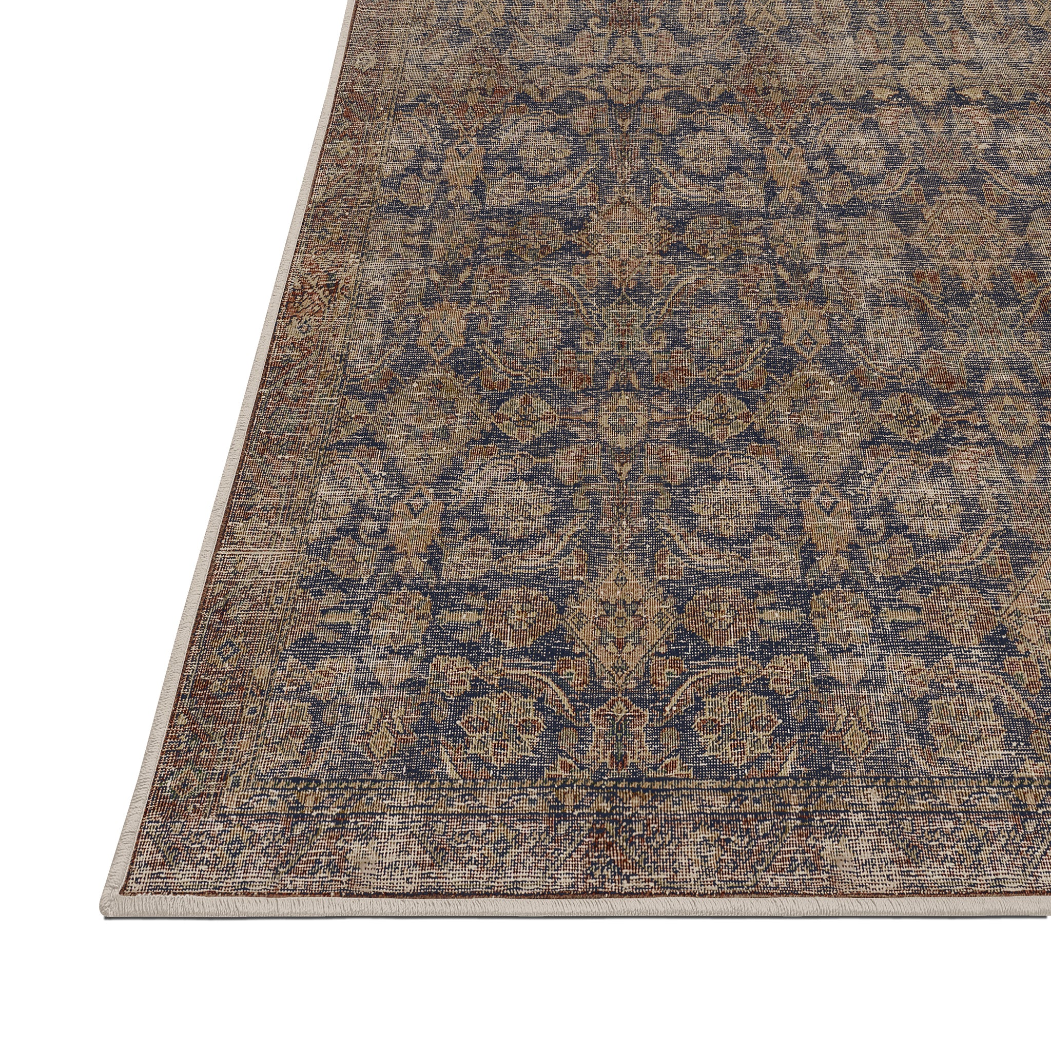 Alexa - Navy/Multi - Washable Rug– Tumble