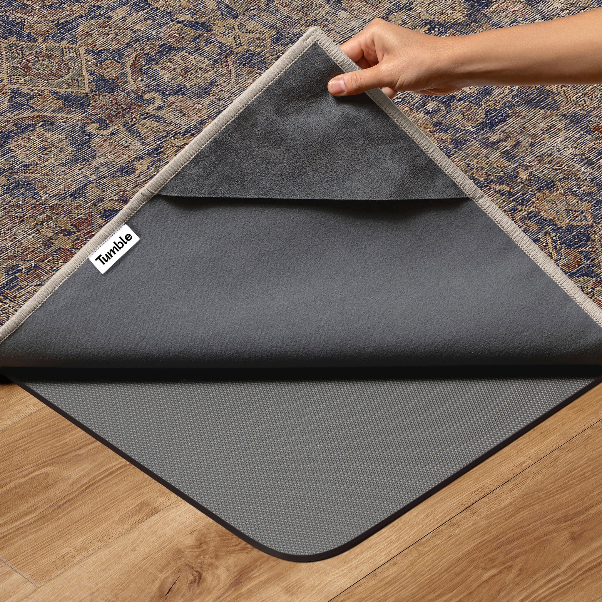 Alexa - Navy/Multi - Washable Rug– Tumble