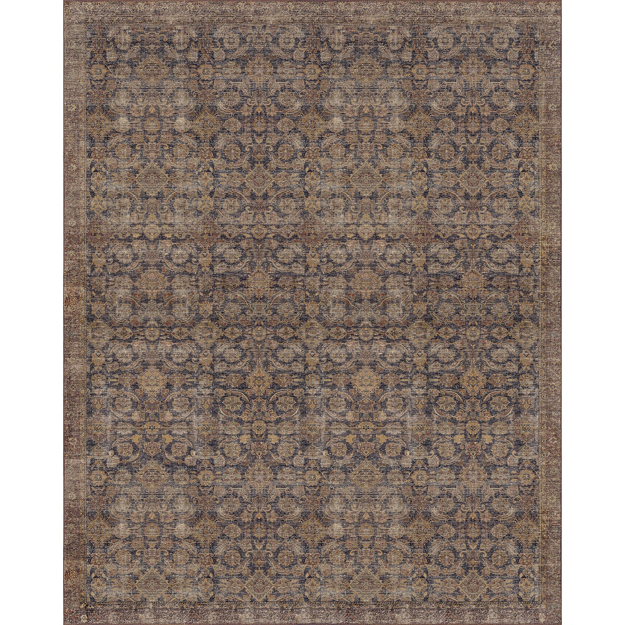 Alexa - Navy/Multi - Washable Rug– Tumble