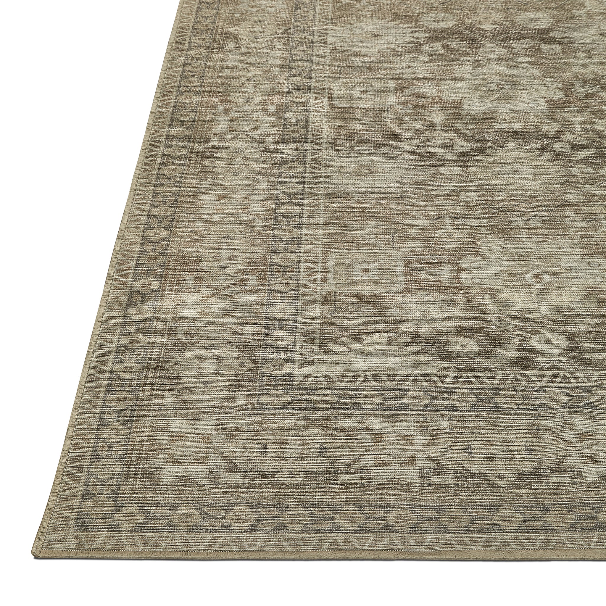 Athena - Brown/Natural - Washable Rug– Tumble