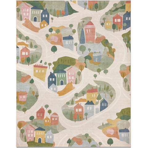 Brooklyn - Sand/Multi - Washable Rug– Tumble