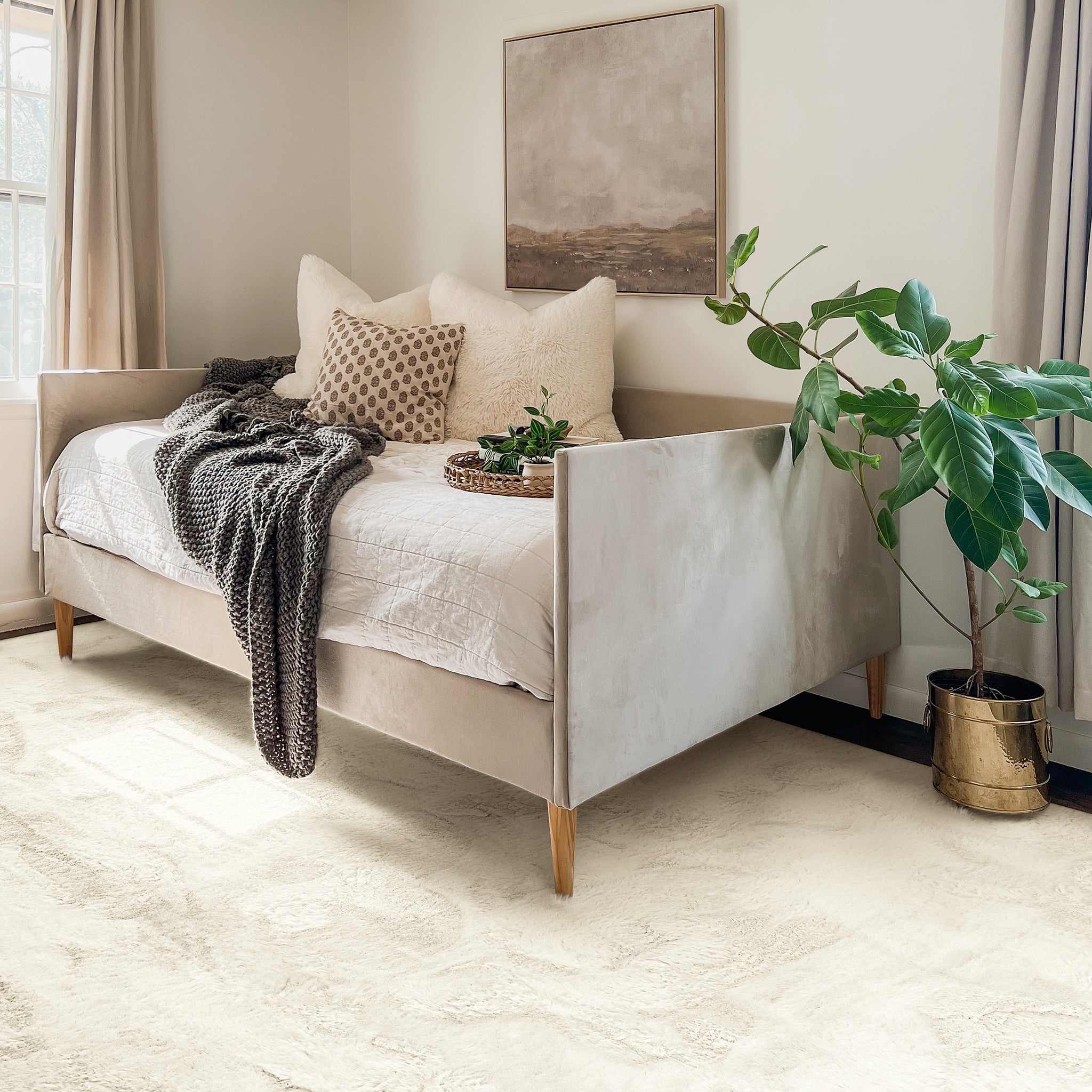 Lino - Ivory/Natural - Washable Rug– Tumble