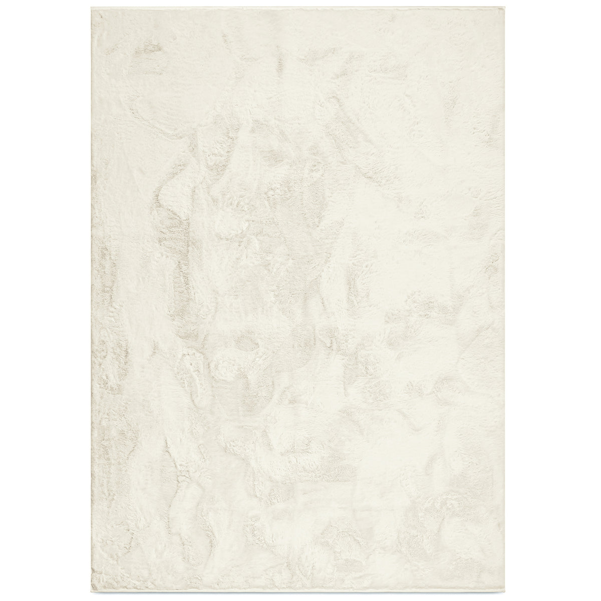 Cozy Faux Fur Rug, Ivory Tumble