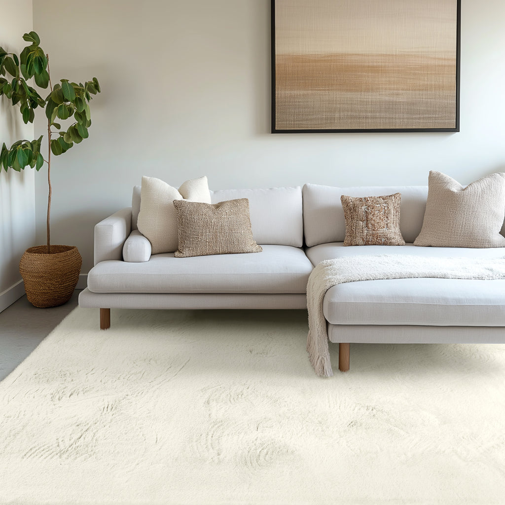 Cozy Faux Fur Rug, Ivory– Tumble