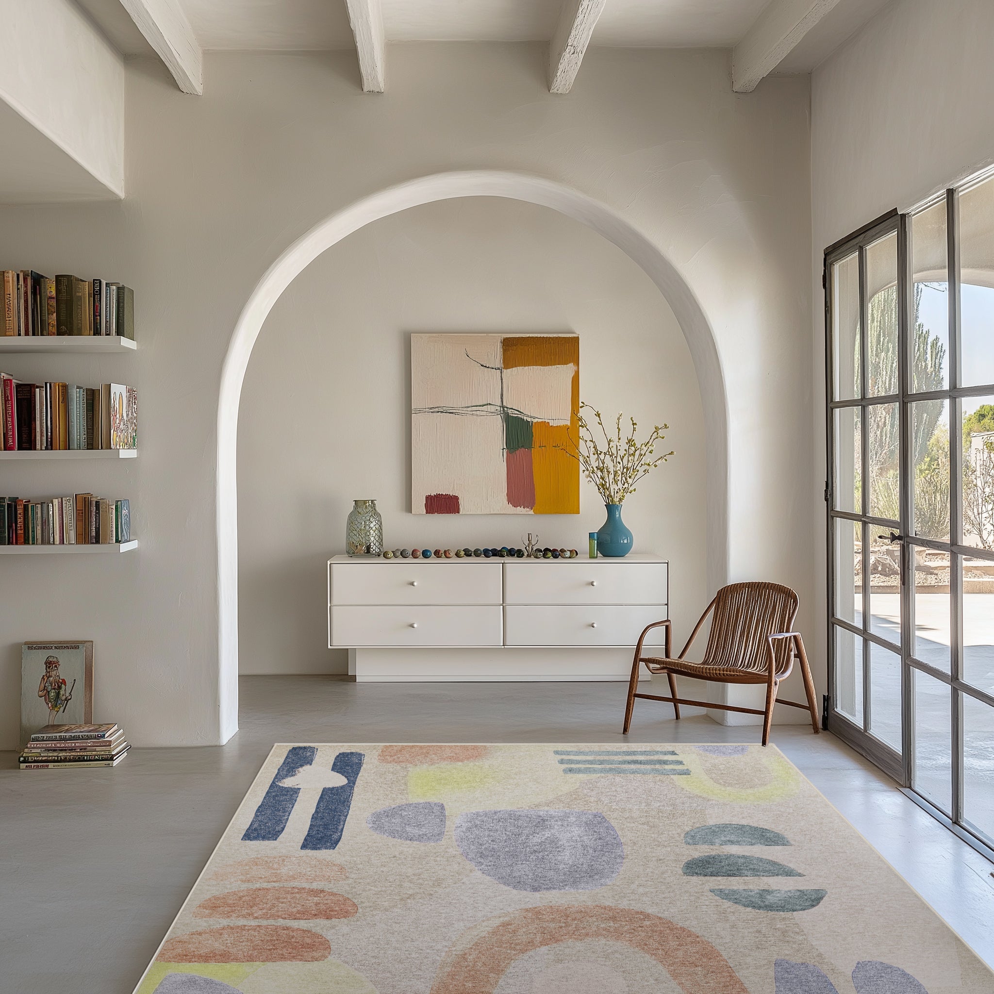 Fez - Sand/Multi - Washable Rug– Tumble