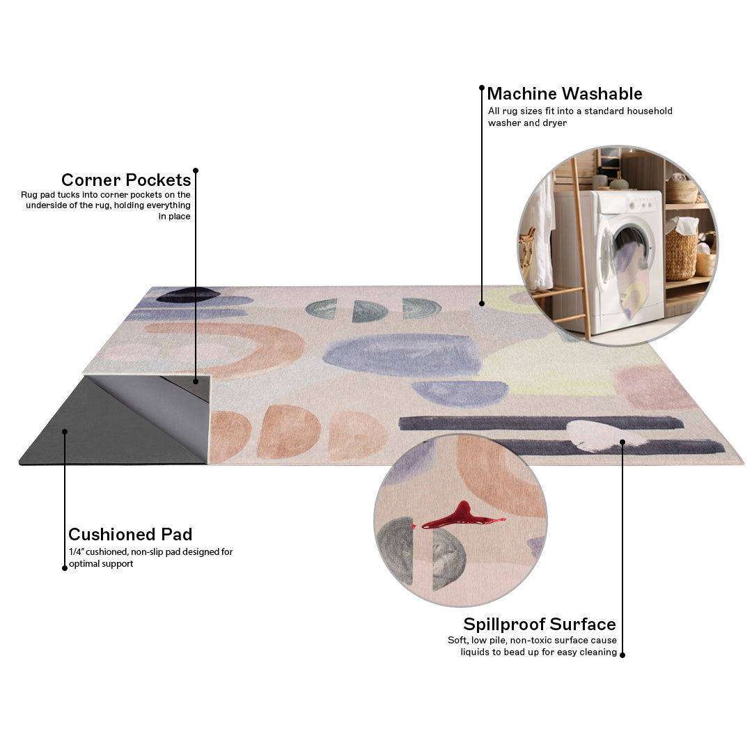 Fez - Sand/Multi - Washable Rug– Tumble