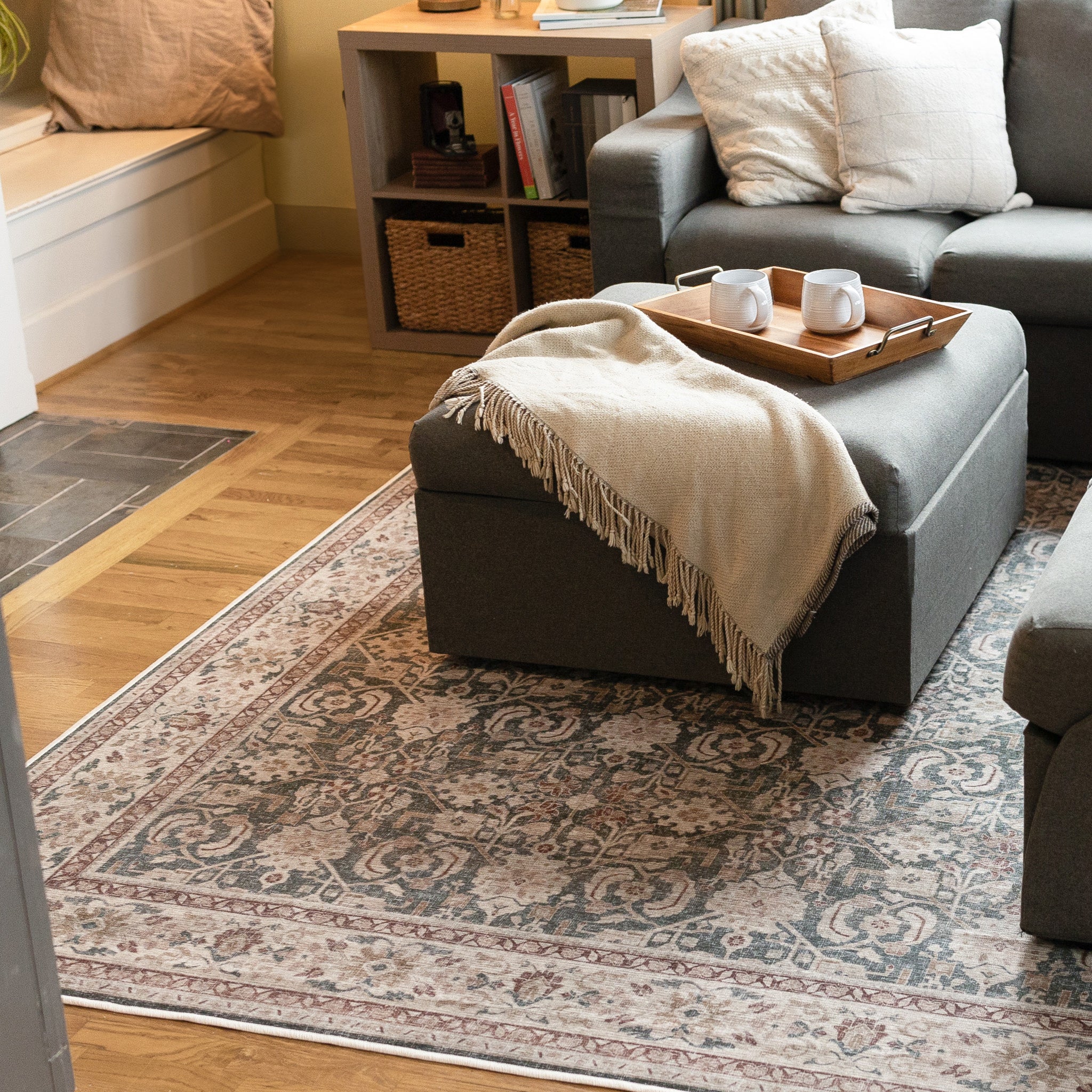 シャンテムーワ Genevieve - Forest/Multi - Washable Rug– Tumble