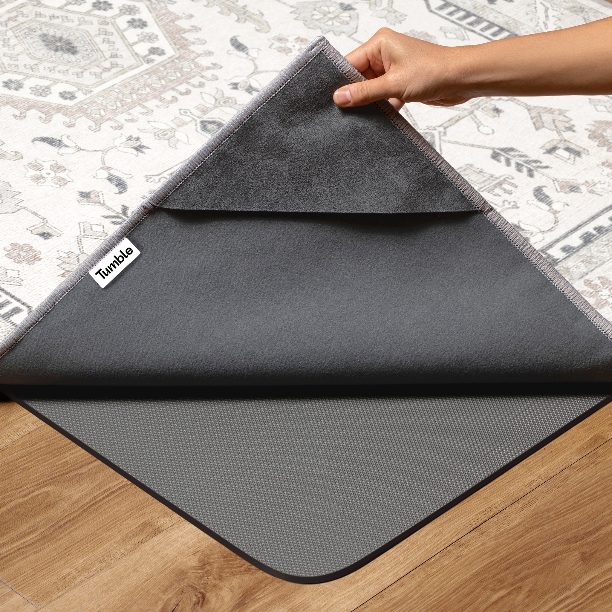 Hayden - Ivory/Slate - Washable Rug– Tumble