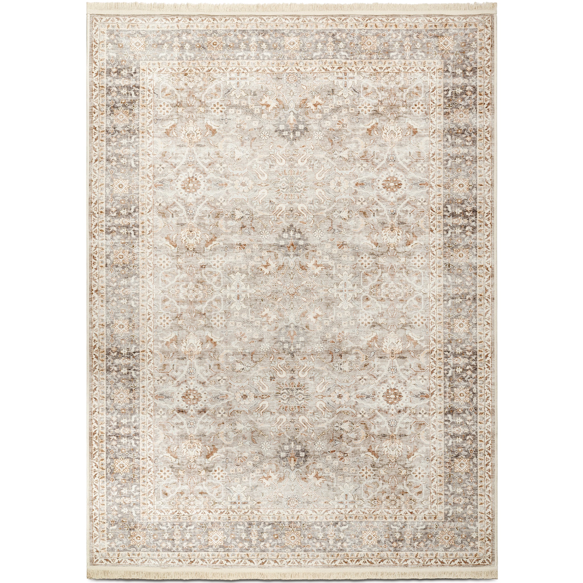 Lisa - Taupe/Multi - Washable Rug– Tumble