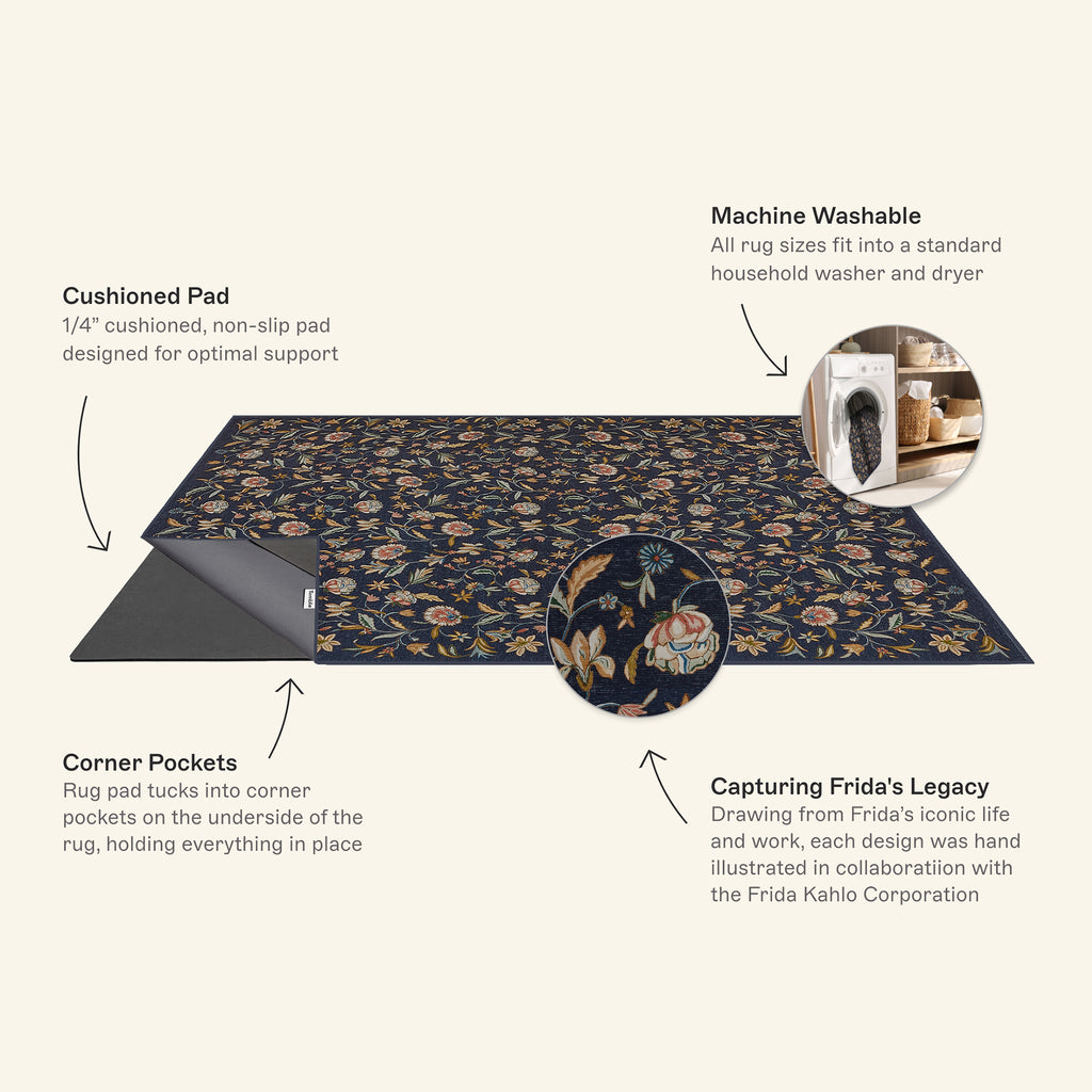 Mil Flores - Navy/Gold