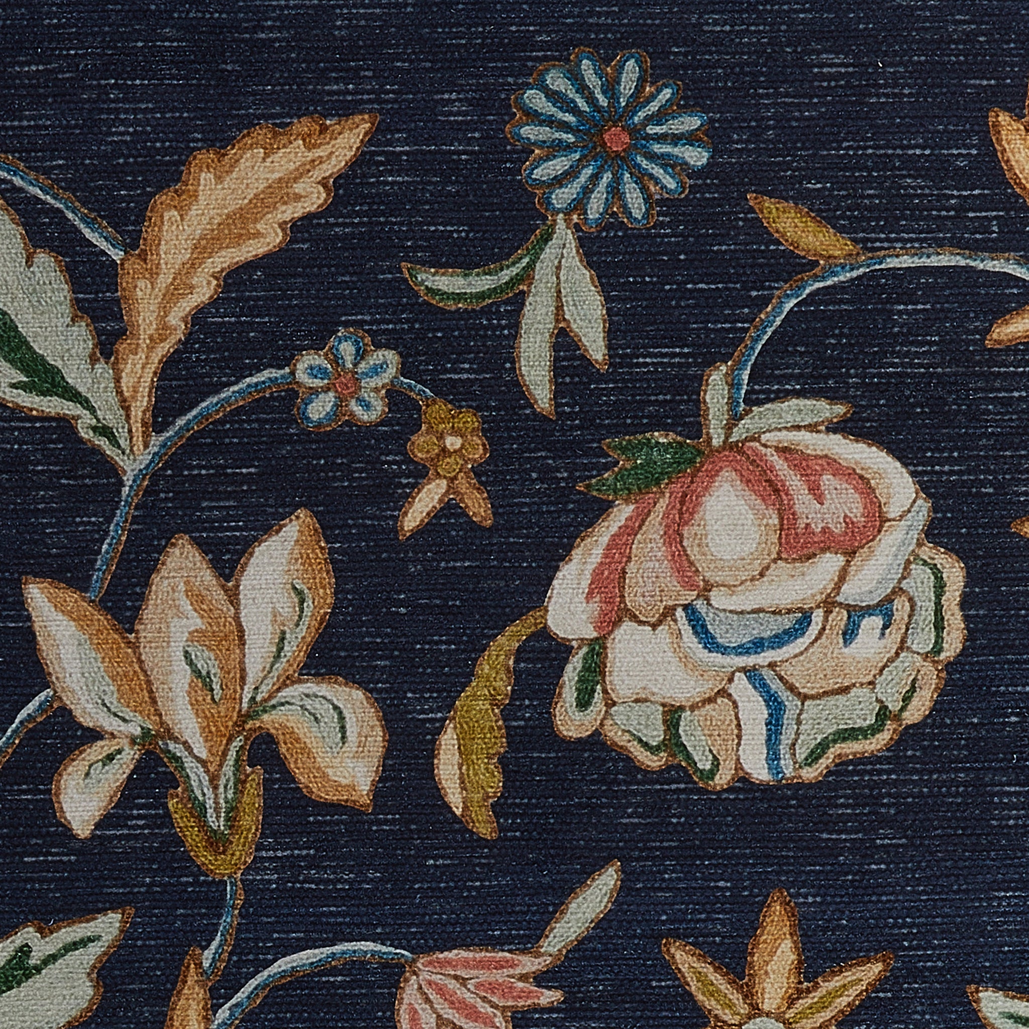 Mil Flores - Navy and Gold - Washable Rug– Tumble