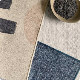 ピンクラグ　Lisa Lisa - Taupe/Multi - Washable Rug– Tumble