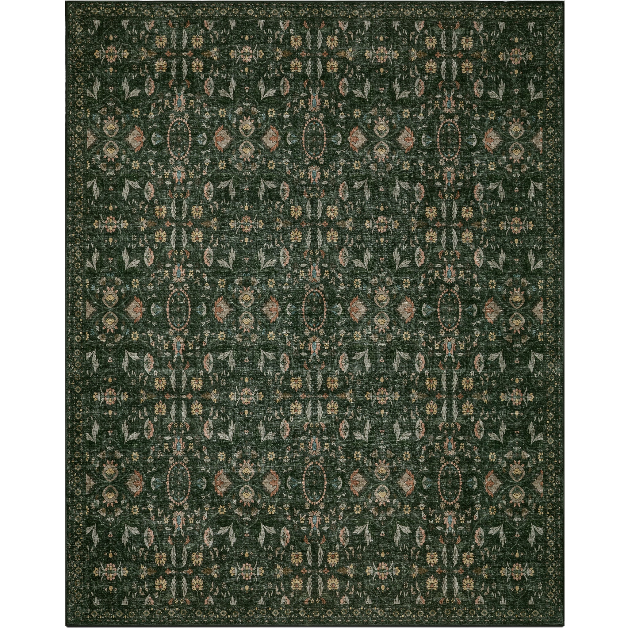 ¥ellow Bucks ¥B Sign Rug Olivia - Forest/Multi - Washable Rug– Tumble