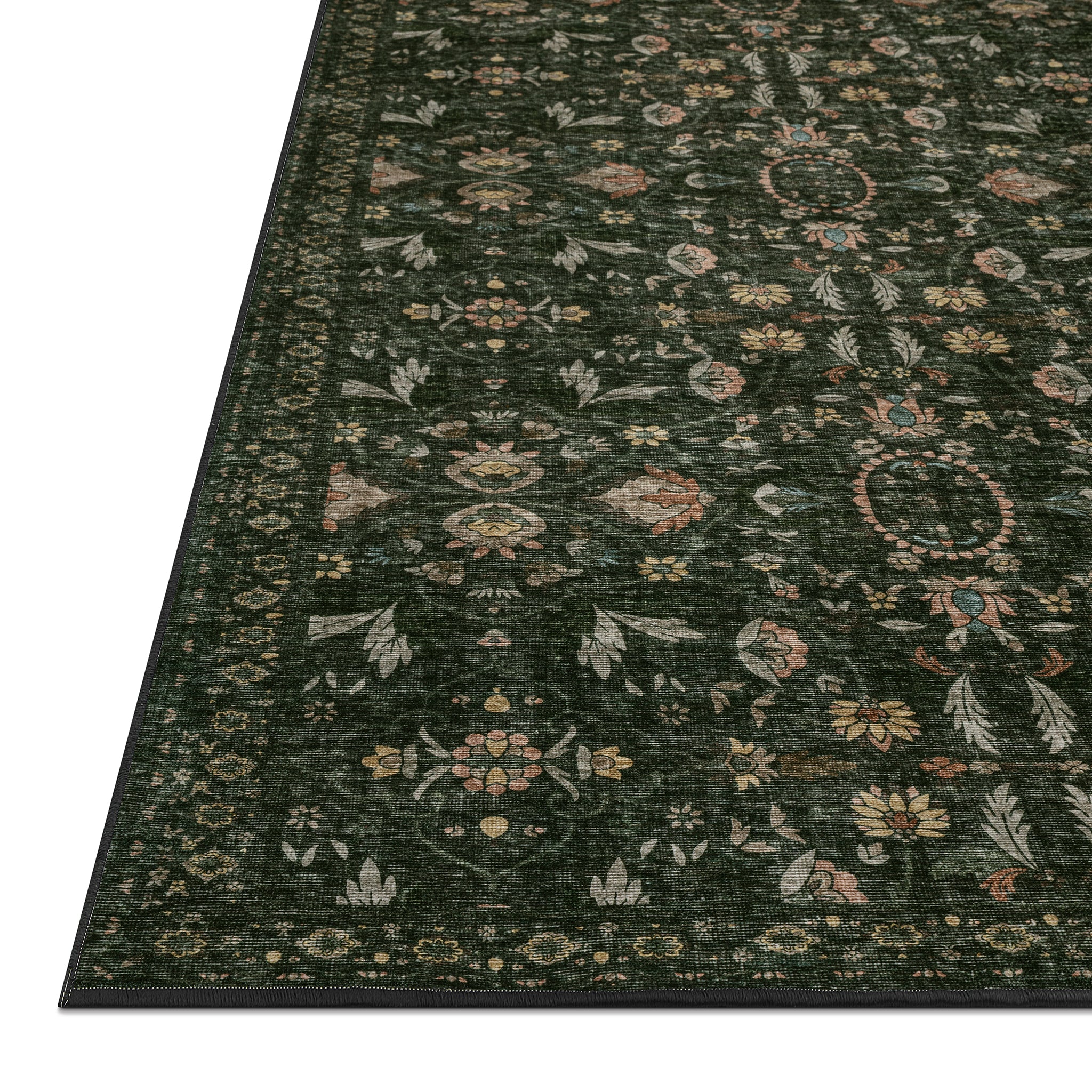 Olivia - Forest/Multi - Washable Rug– Tumble