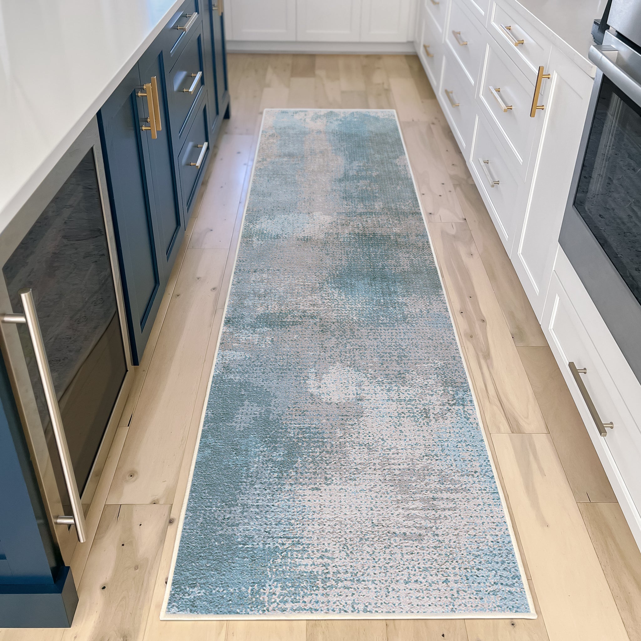 Petra - Sand/Sea - Washable Rug– Tumble