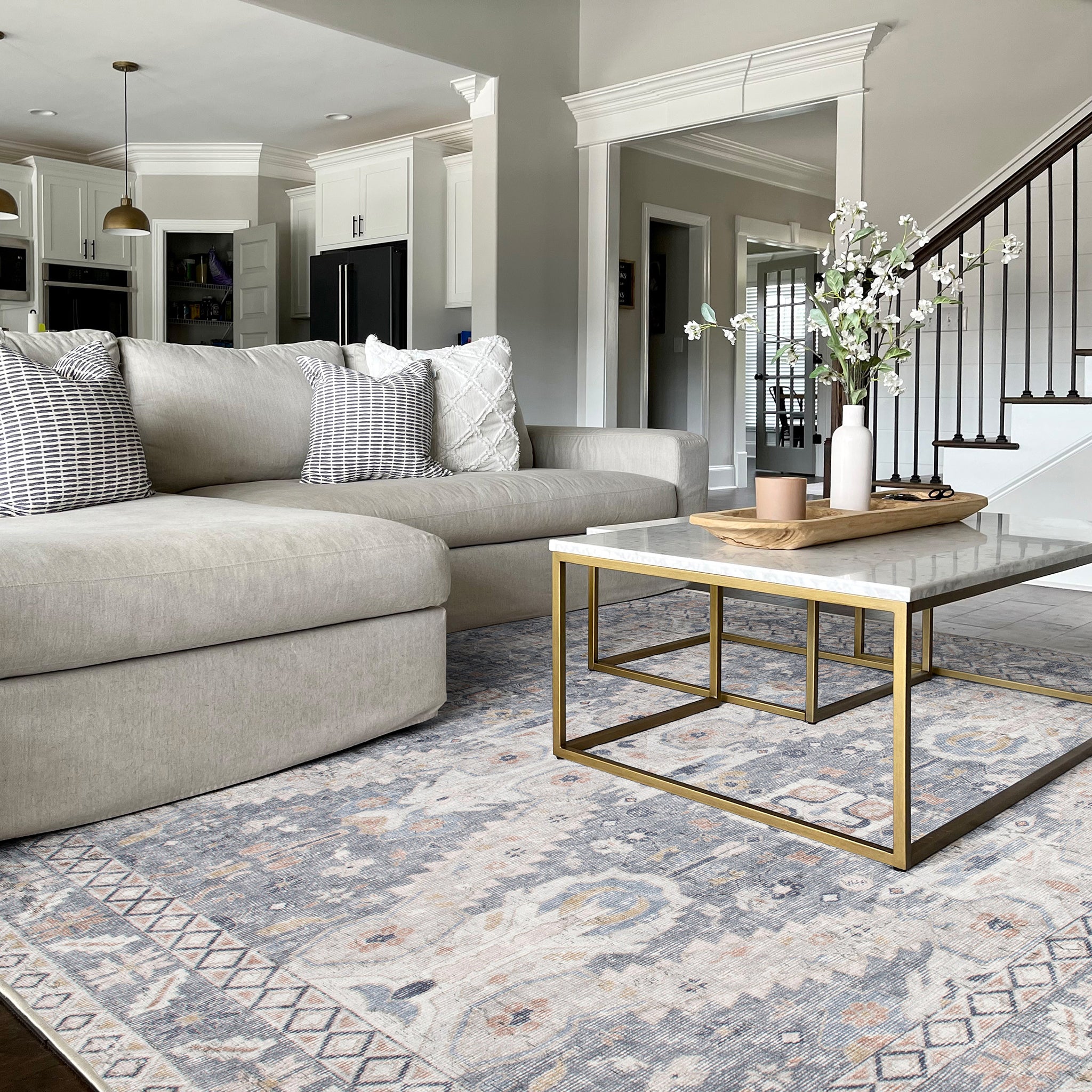 Sable - Silver/Multi - Washable Rug– Tumble Sable - Silver/Multi - Washable Rug– Tumble