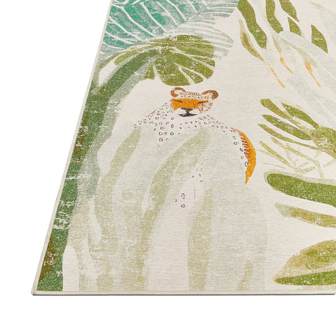 Safari Green/Multi - Washable Rug– Tumble