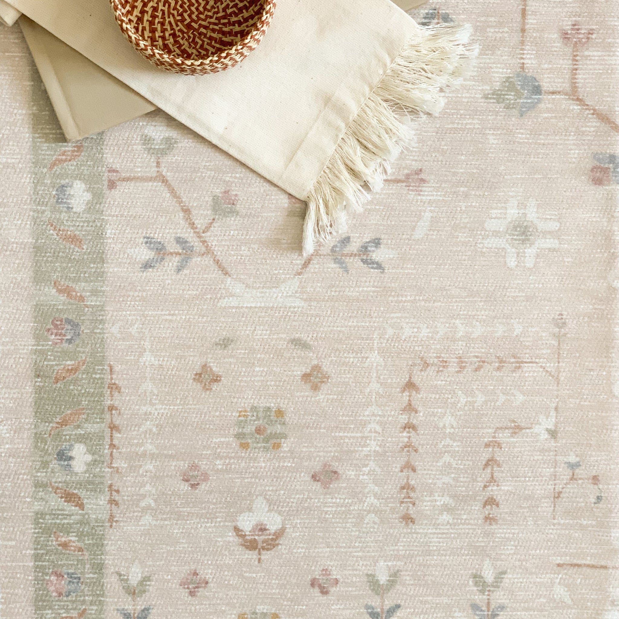 Valencia Sand/Multi Washable Rug Tumble