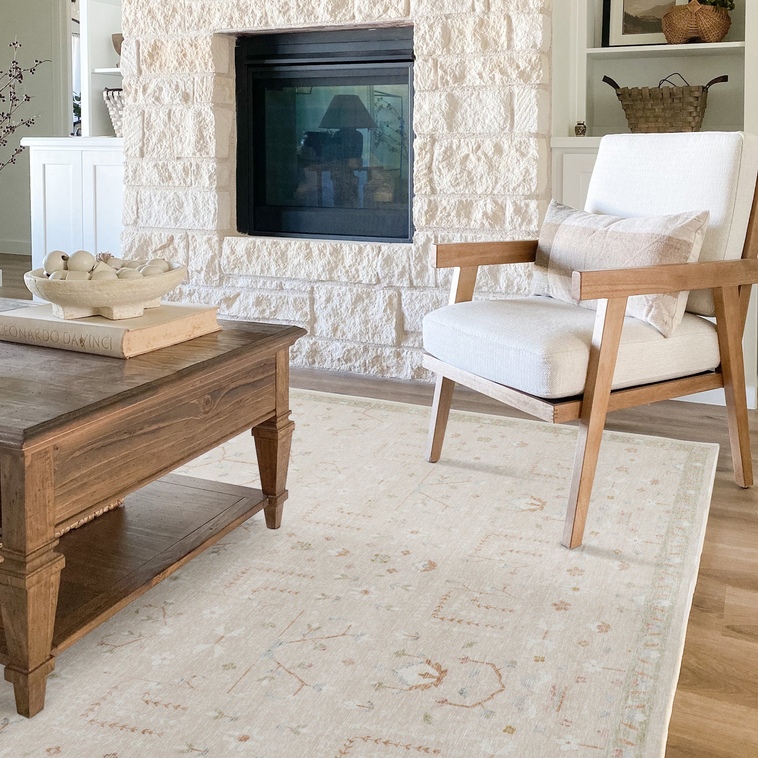 Valencia Sand/Multi Washable Rug Tumble