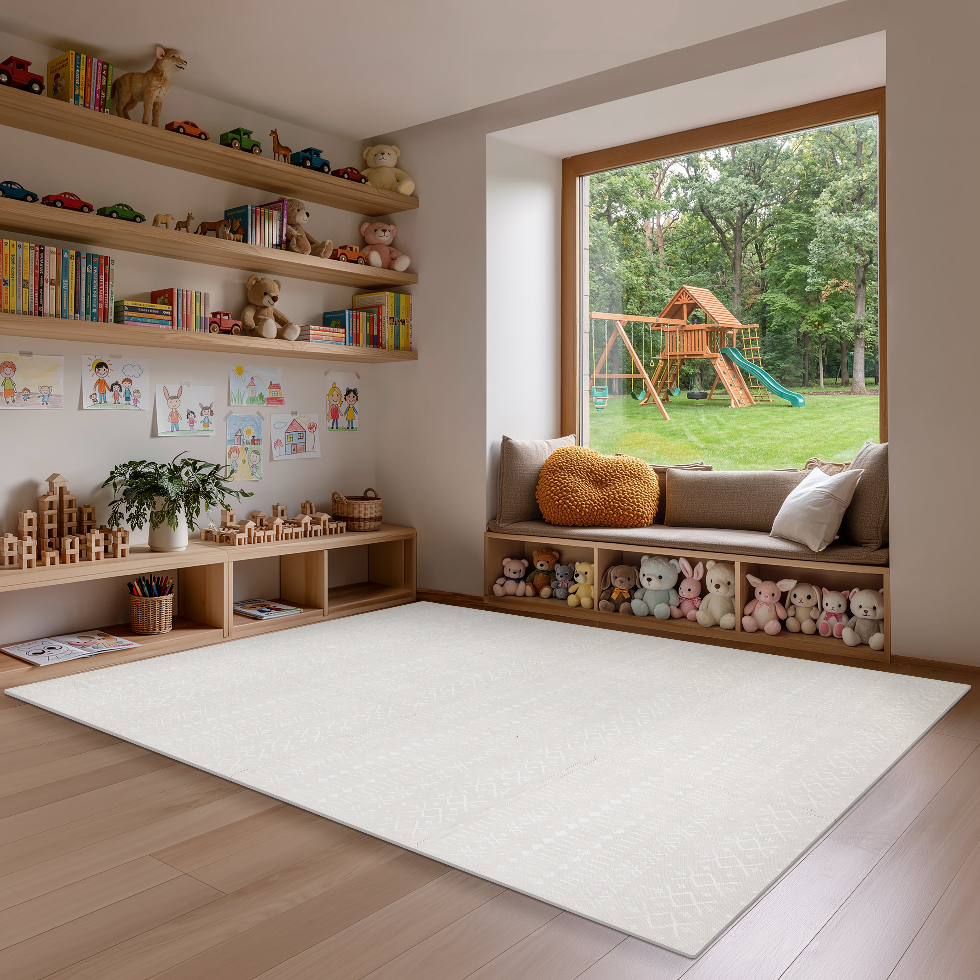 アイボリー プレイマット 140x200cm Zion Play Mat - Ivory | Tumble Living