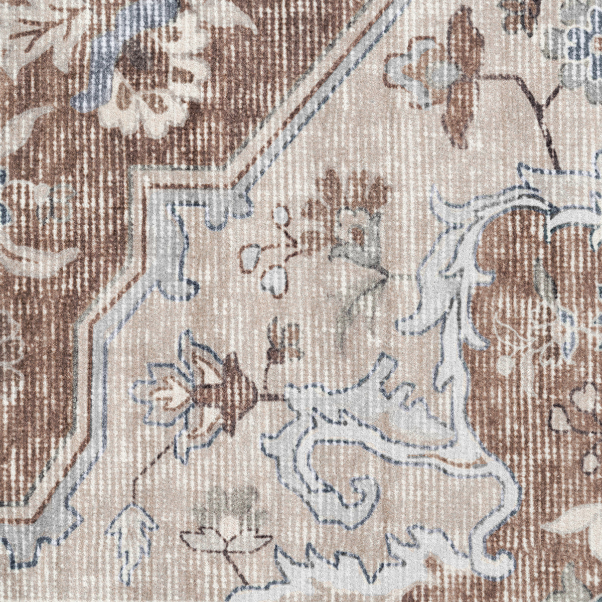 Amara - Coral/Blue (Rug Cover)