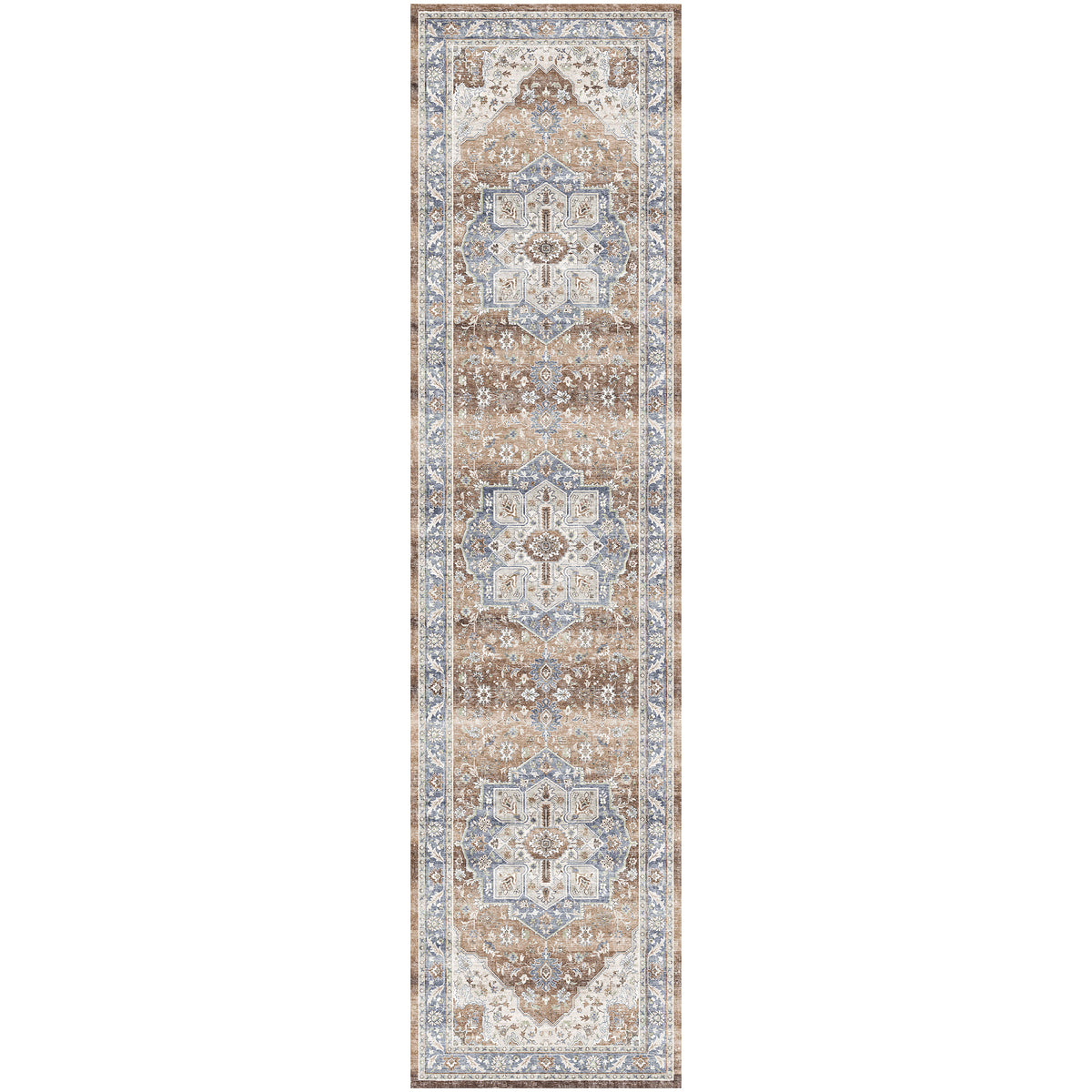 Amara - Coral/Blue (Rug Cover)