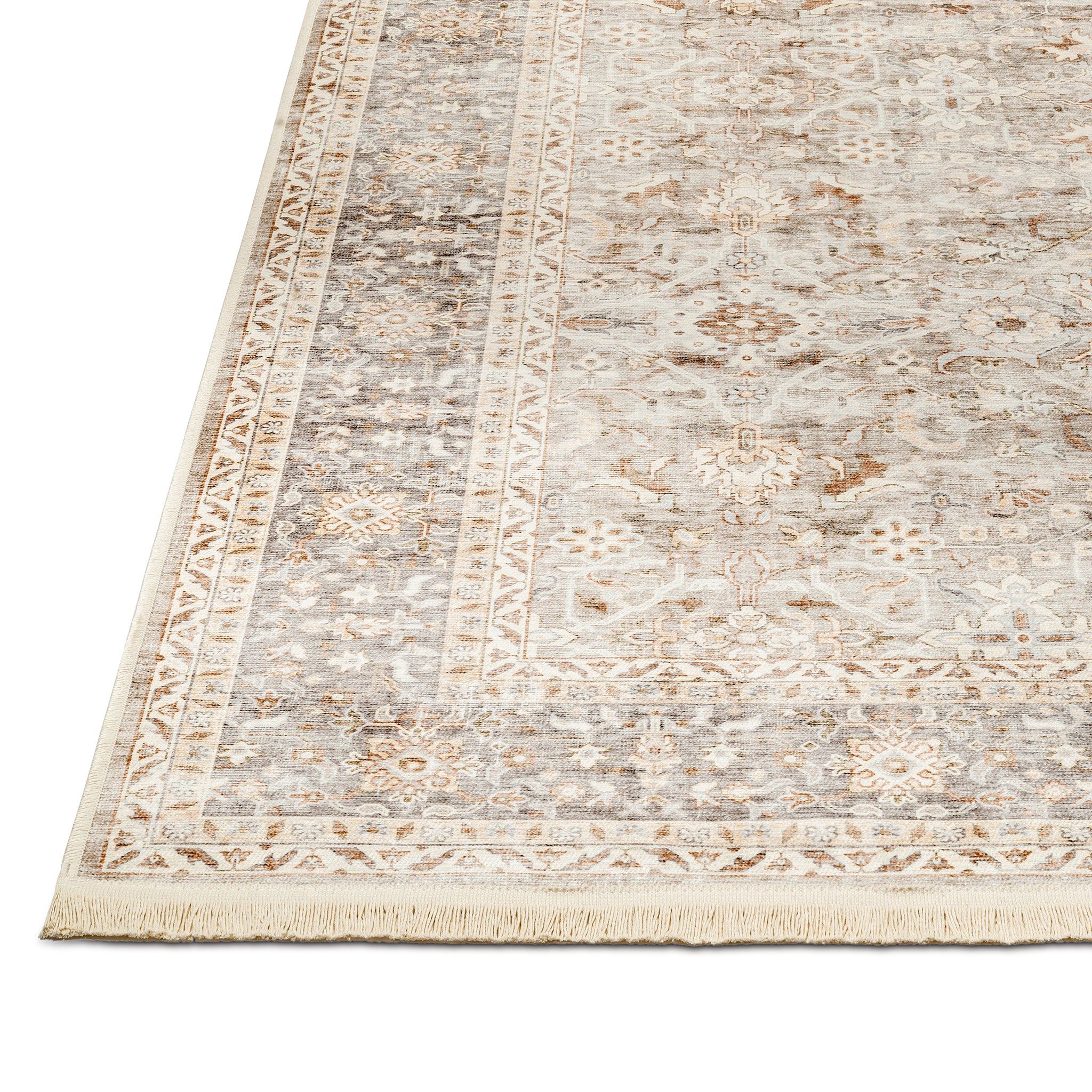 Lisa Taupe/Multi Washable Rug Tumble