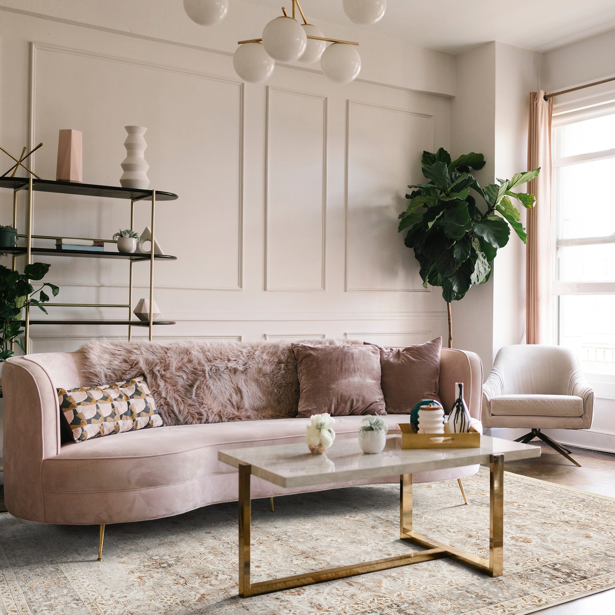 Lisa - Taupe/Multi - Washable Rug– Tumble