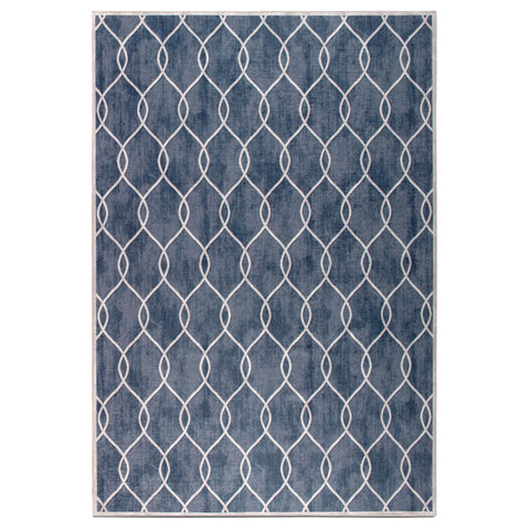 8'x10' Area Rug Ogee - Denim | Tumble Rugs